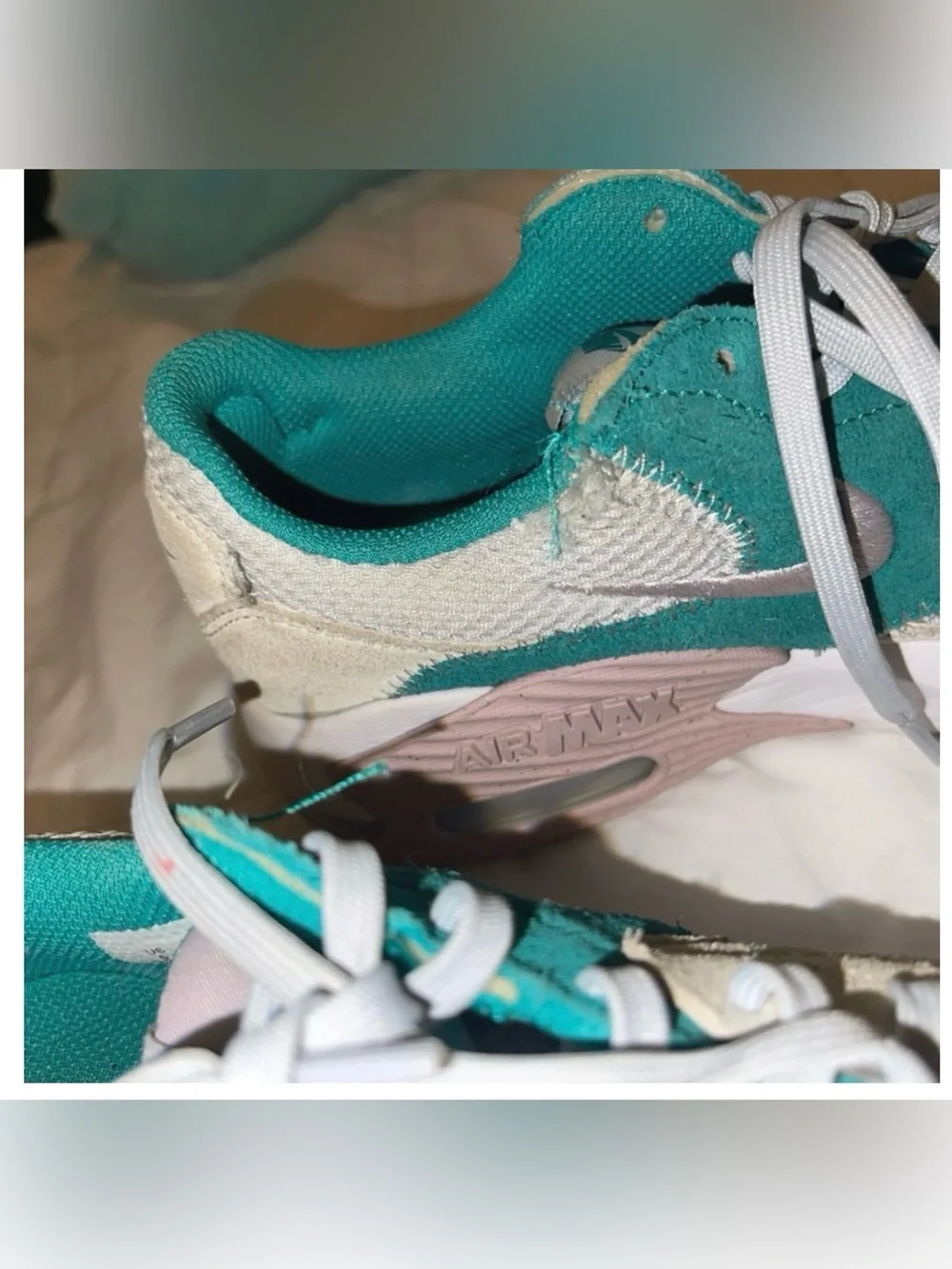 Nike Women’s Green and Light Gray Running Sneakers - Size 6